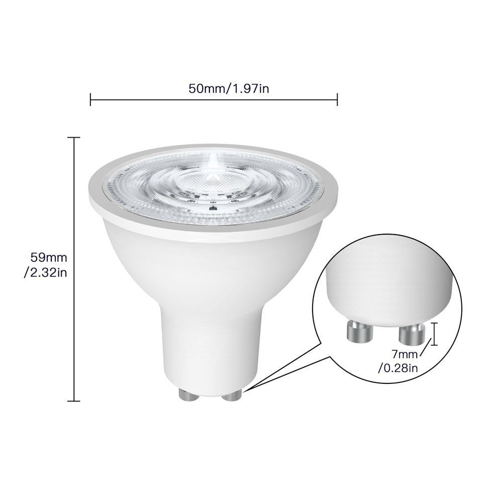 ZigBee GU10 Smart Sync Full Color LED Dimmable Party Light Bulbs RGBCCT 2200-6500K C+W 5W