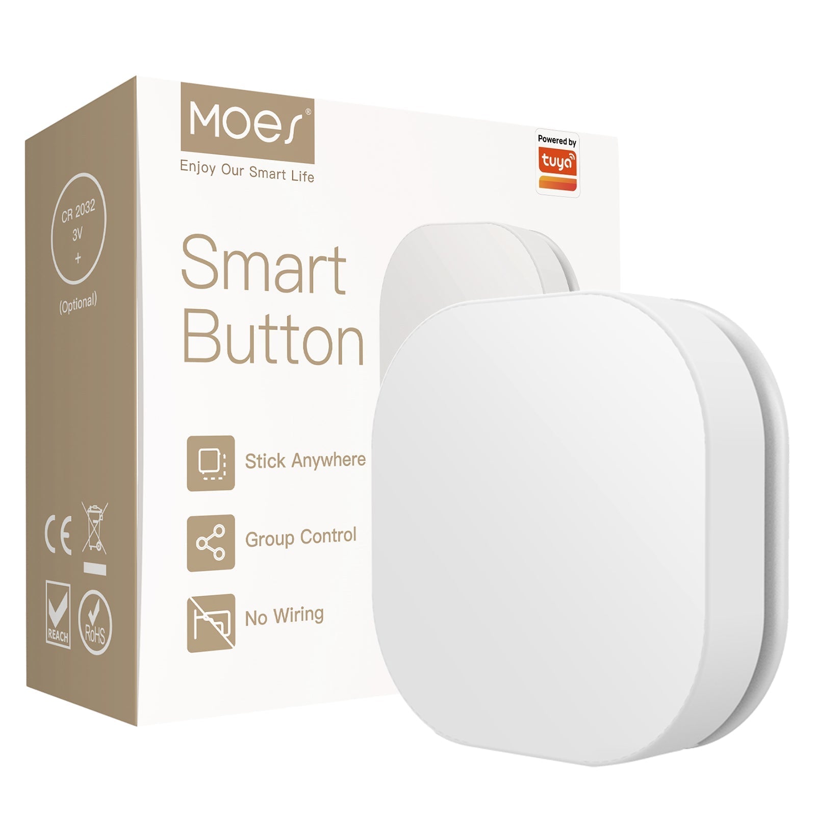 ZigBee IP55 Waterproof Smart Button Scene Switch & Wireless Remote Dimmer