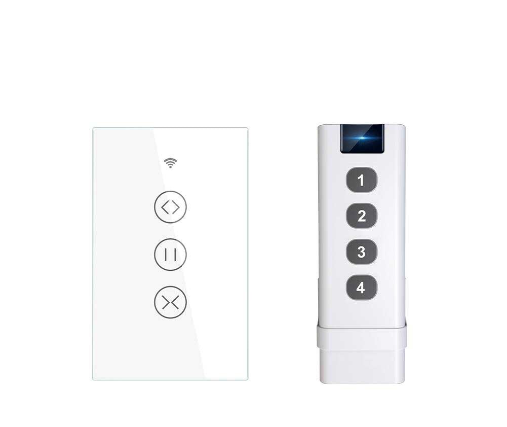 ZigBee RF433 Smart Curtain Blinds Shutter Touch Switch Multi-control Neutral Wire Required US