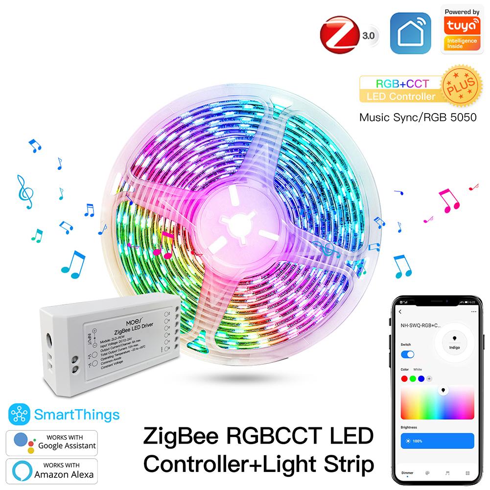 LumiMuse ZigBee RGB Strip Light Multicolor LED Strip CCT LED Controller Plus Brightness Adjustable