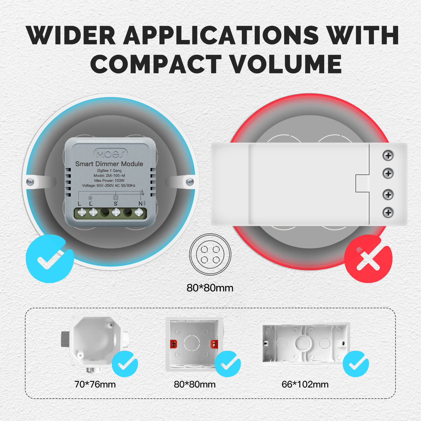 Zigbee Smart Dimmer Switch Module Timer Diy Breaker  1/2 Gang