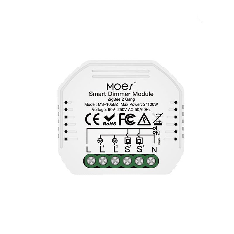 ZigBee Dimmer Module, Smart Switch Relay Module, LumiMuse Hub Required 1/2 Gang Interruptor