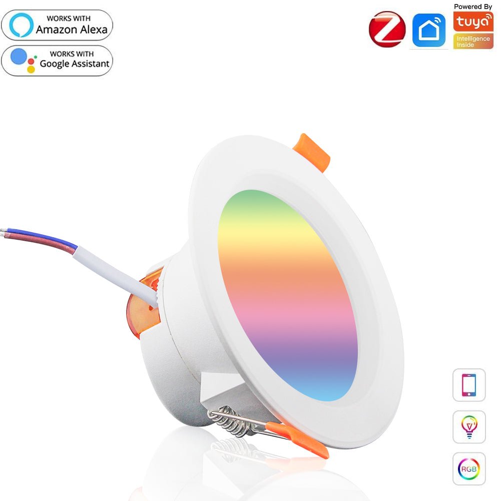 LumiMuse ZigBee Smart LED Downlight Dimming Round Recessed Spot Party Light Bulbs RGB 2700K-6500K W+C