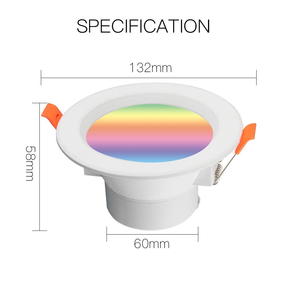 LumiMuse ZigBee Smart LED Downlight Dimming Round Recessed Spot Party Light Bulbs RGB 2700K-6500K W+C