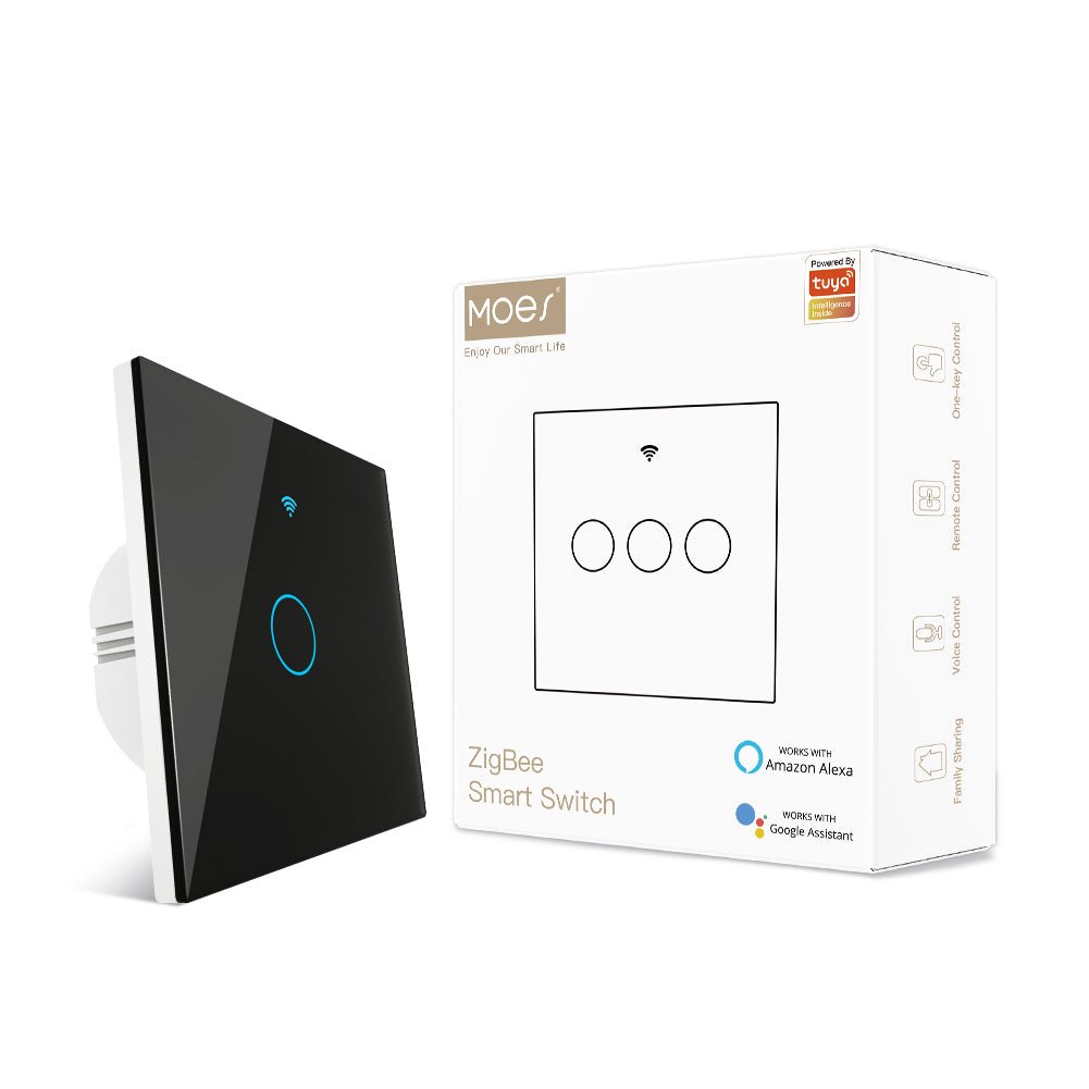 ZigBee 2 Way Light Switch, Touch Multi-Control Switch, Neutral Wire Optional, No Capacitor EU