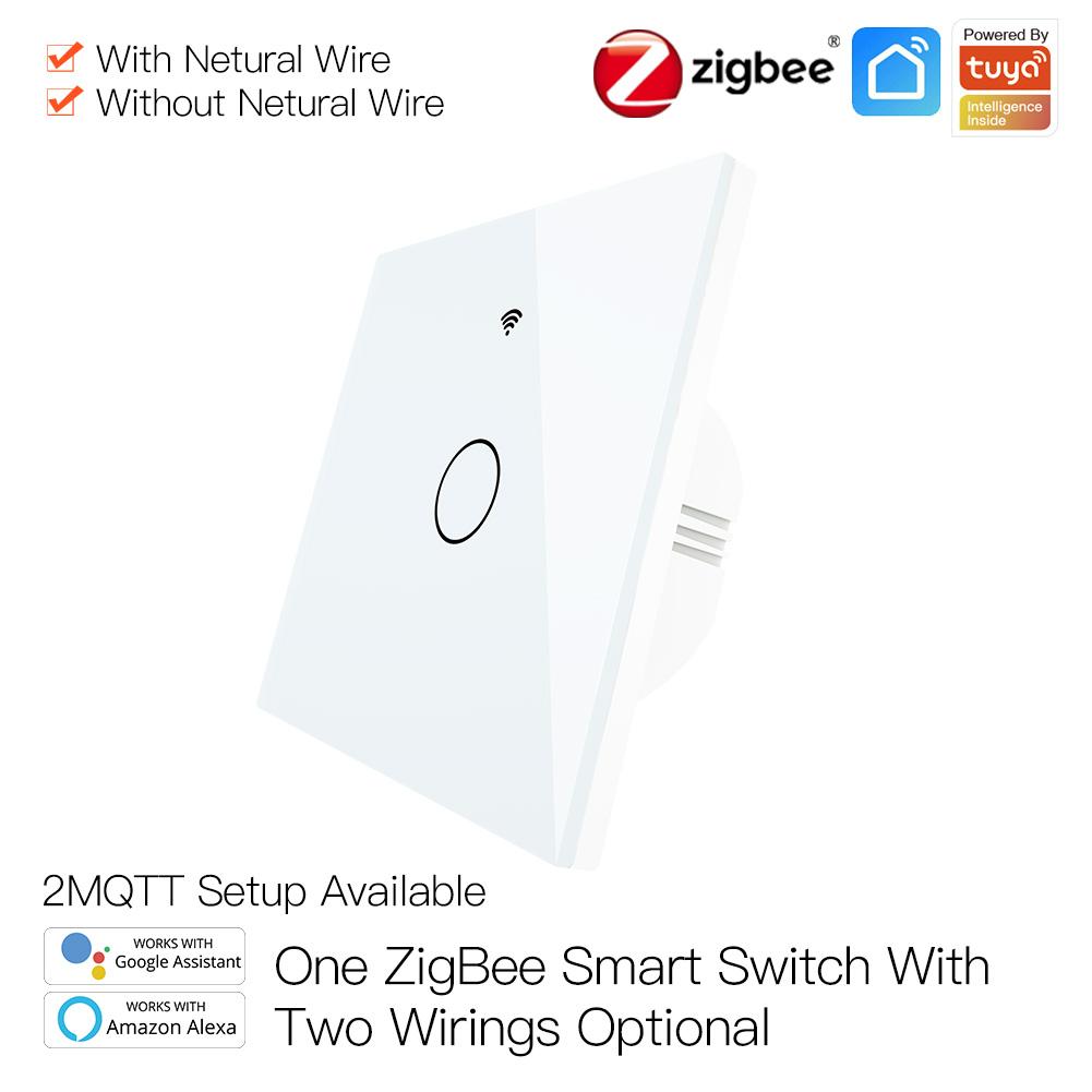 ZigBee 2 Way Light Switch, Touch Multi-Control Switch, Neutral Wire Optional, No Capacitor EU