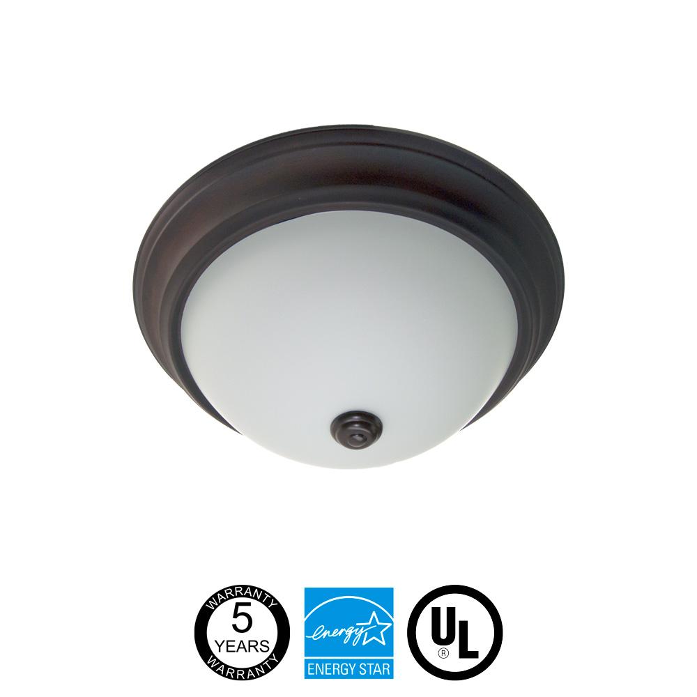 Flush Mount Round LED Ceiling Light with Bronze Finish - 18W - 1000 lumens - 3000K - Lumimuse