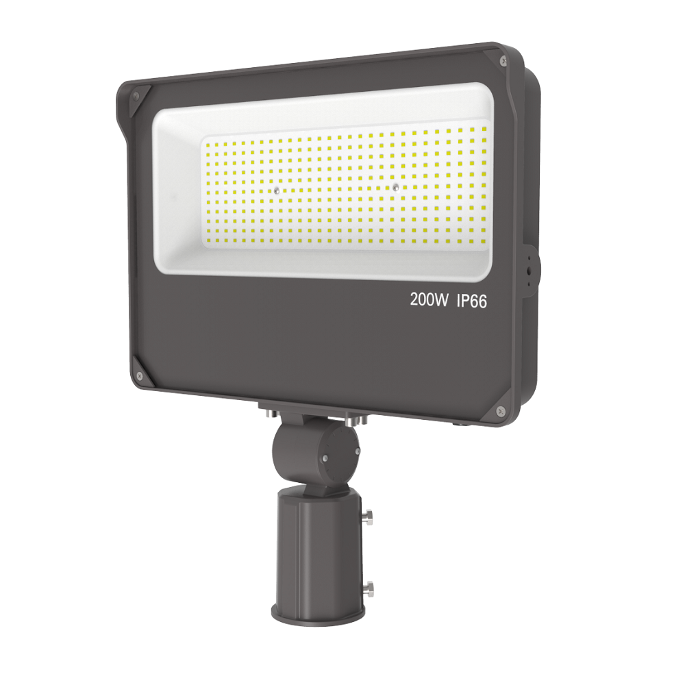 LumiMuse LED Outdoor Flood Light with Photocell - 200W - 120-277V - 30000 lumens - 5000K - 750W Equal