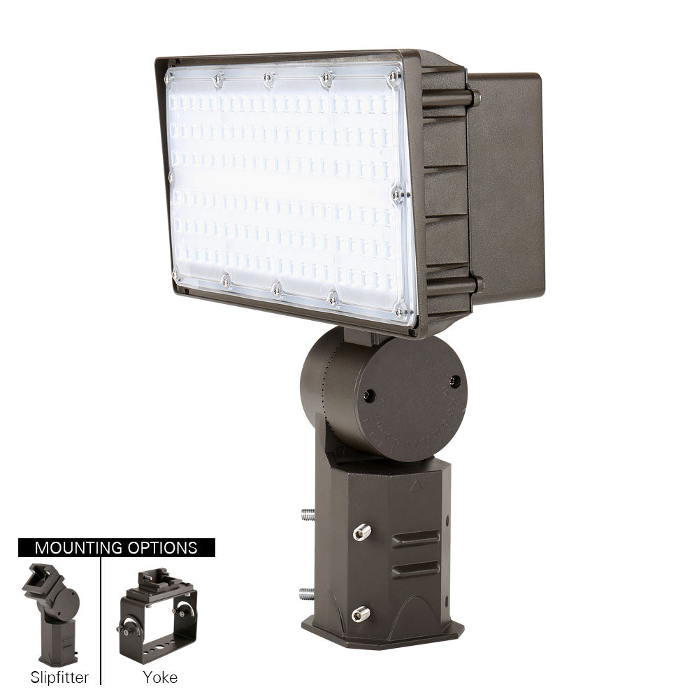 LumiMuse LED Outdoor Flood Light - 70W - 120-277V - 8900 lumens - 5000K - Optional Dusk To Dawn Photocell - 250W Equal