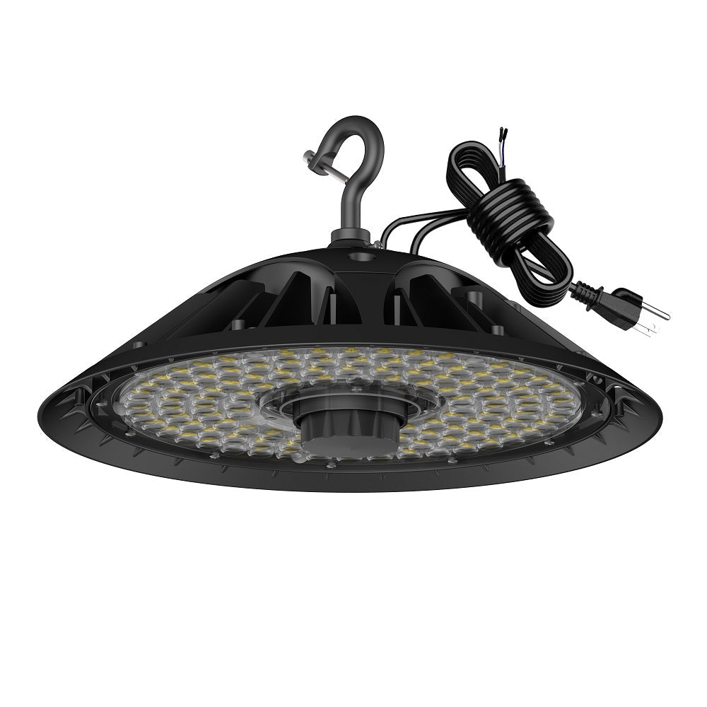 MAX Round UFO LED Bay Light - Black - 180W-240W Selectable - Up to 36000 Lumens - 5000K - Equivalent to 1000W - Lumimuse