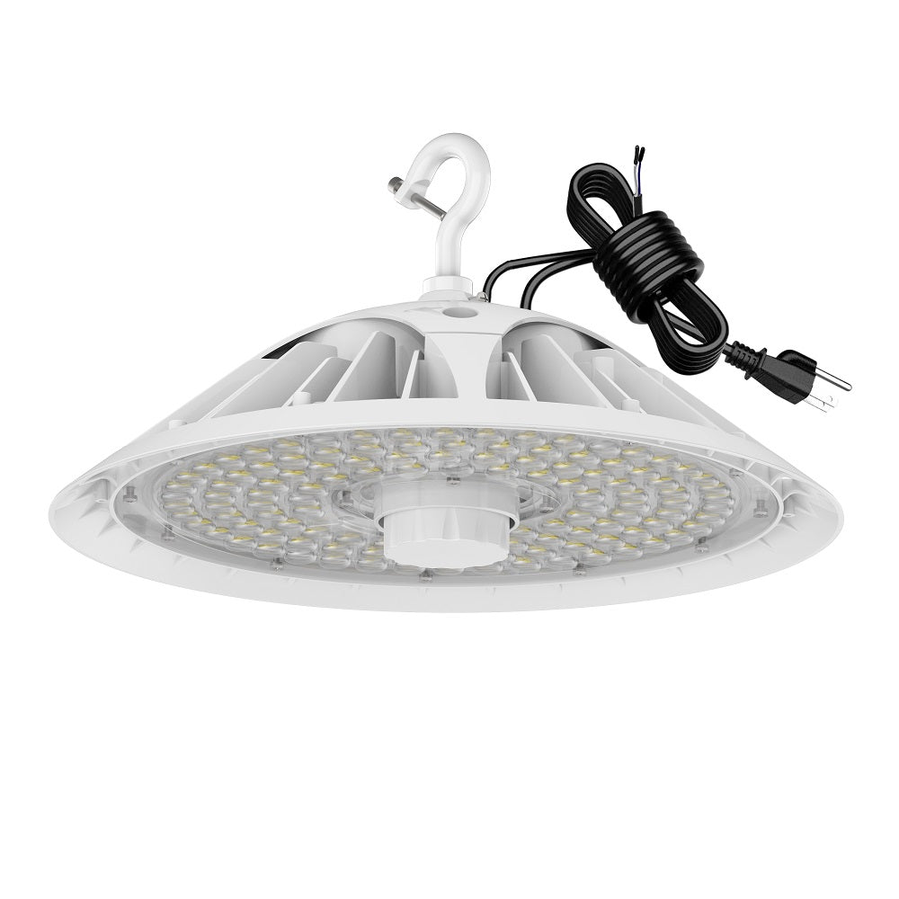 MAX series UFO LED Bay Light - White - Selectable wattage: 80W/100W/120W/150W - Up to 22000 Lumens - 5000K - Equivalent to 150W-400W - Lumimuse