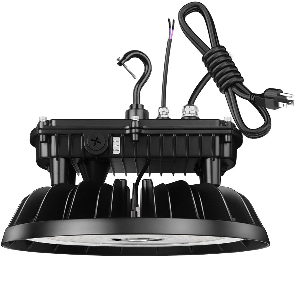 MAX Round UFO LED Bay Light - High Lumen Output, Selectable Wattage, 5000K, 1000W Equivalent - Lumimuse