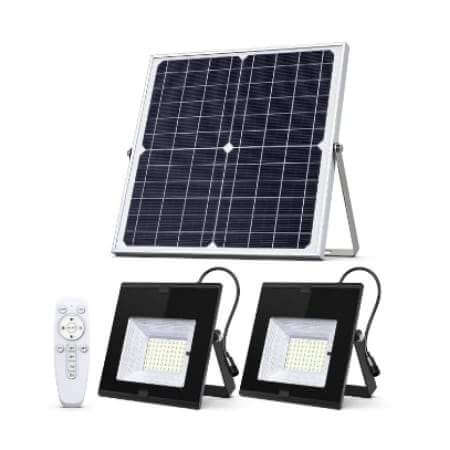 140 LED Dual Lamp Solar Flood Light - Lumimuse