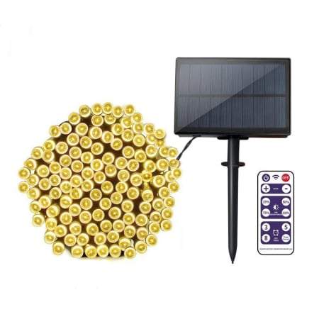 Lumimuse Premium Warm White LED Solar Christmas Lights with Remote