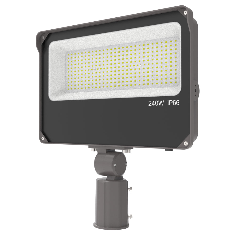 LumiMuse LED Outdoor Flood Light with Photocell - 240W - 120-277V - 36000 lumens - 5000K - 750W Equal